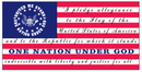 Pledge of Allegiance American Bumper Stickers Made in USA