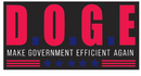 DOGE Make Government Efficient Again Red Bumper Stickers Made in USA Trump Musk