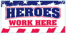 American Heroes Work Here U.S.A. Law Enforcement Nurses First Responders Patriots Bumper Stickers Made in USA