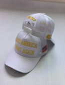 Make America Great Again White USA 45 47 Embroidered Trump Cap MESH BACK