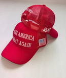 Make America Great Again Red USA 45 47 Embroidered Trump Cap MESH BACK