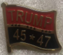 Trump 45 47 Wavy Lapel Pin