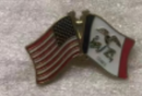 USA & Iowa Friendship Lapel Pin