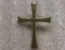 Christian Cross Golden Lapel Pin