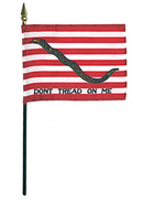 1st Navy Jack 4"x6" Desk Stick Flag Sewn Rough Tex®