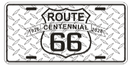 Route 66 Centennial 1926 2026 License Plate Collectors Item Diamond Embossed USA