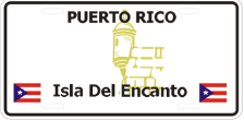 Puerto Rico Isla Del Encanto License Plate