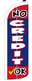 No Credit Ok 11.5'x2.5' Half Sleeve Swooper Flag Rough Tex® Knit Feather