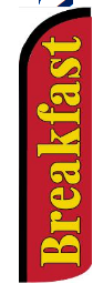 Breakfast 11.5'x2.5' Half Sleeve Swooper Flag Rough Tex® Knit Feather