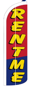 Rent Me 11.5'x2.5' Half Sleeve Swooper Flag Rough Tex® Knit Feather