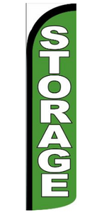 Storage Green 11.5'x2.5' Half Sleeve Swooper Flag Rough Tex® Knit Feather