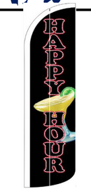 Happy Hour 11.5'x2.5' Half Sleeve Swooper Flag Rough Tex® Knit Feather