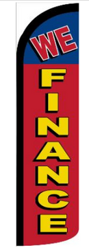 We Finance 11.5'x2.5' Half Sleeve Swooper Flag Rough Tex® Knit Feather