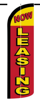 Now Leasing 11.5'x2.5' Half Sleeve Swooper Flag Rough Tex® Knit Feather