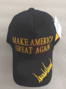 Make America Great Again Signature Black & Gold Embroidered Cap