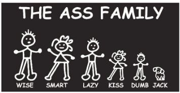 The Ass Family Bumper Stickers Made in USA