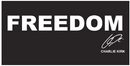 Freedom Charlie Kirk Black Bumper Stickers Made in USA 100% American Ships October 1 2025
