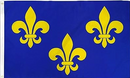 French Fleur de Lis Flag Blue Gold Over Colonial America | 5x8 Ft | Historical Reproduction | Made to Order (300D)