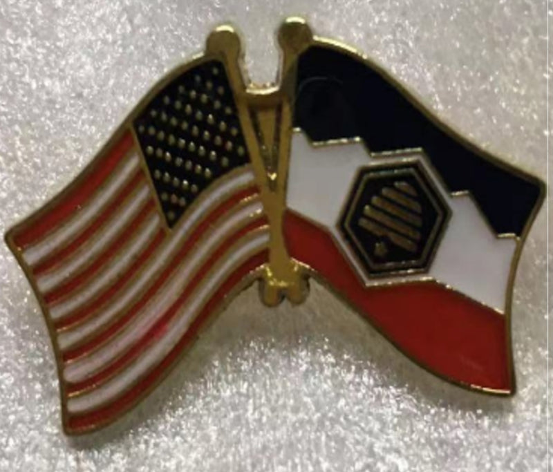 USA & Utah New Flag 2023 American Lapel Pin