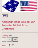 American Flags 3x5 Feet USA Polyester Printed Brass Grommets Wholesale