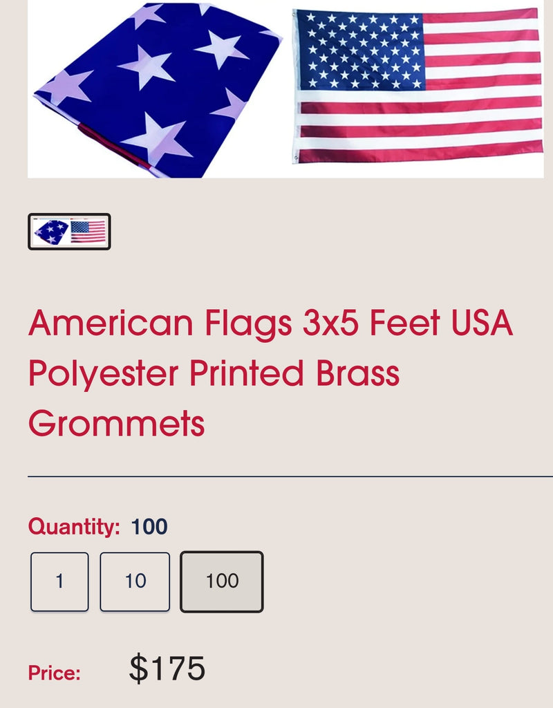 American Flags 3x5 Feet USA Polyester Printed Brass Grommets Wholesale