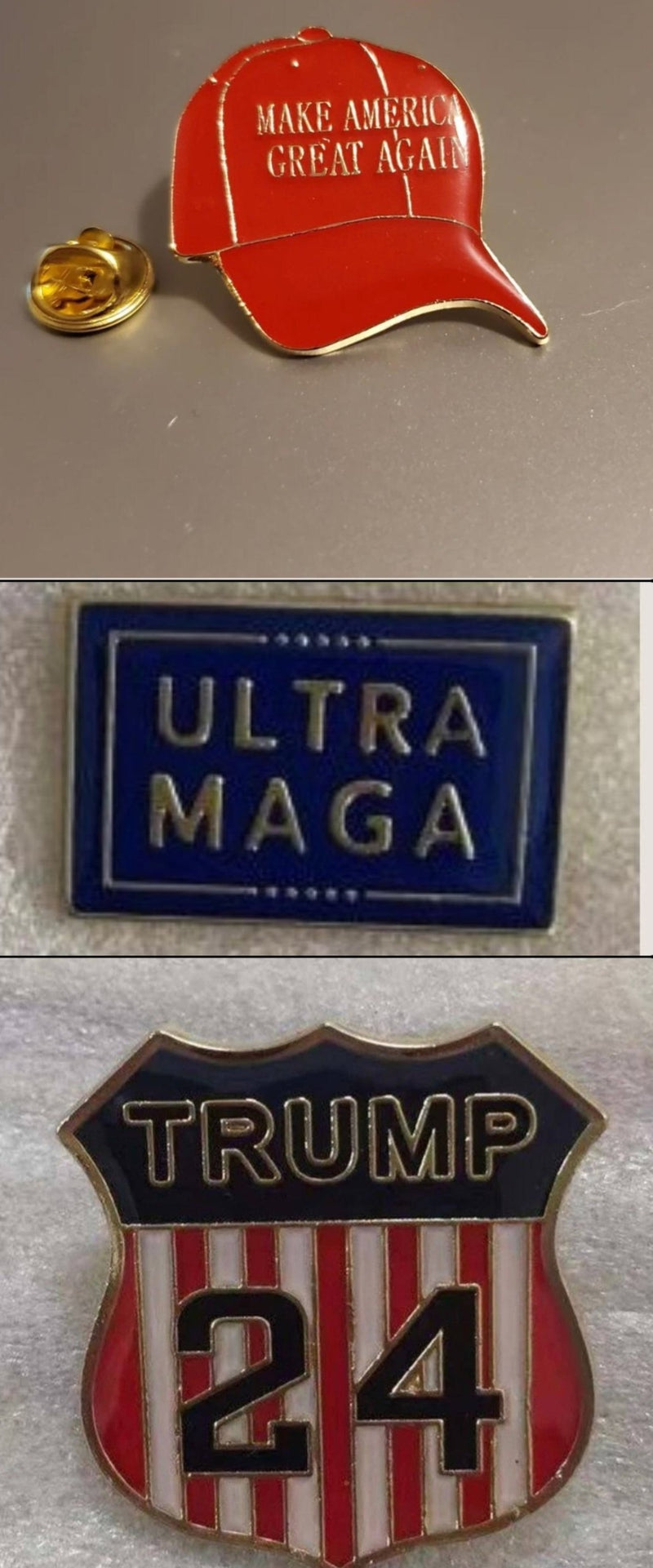 Mixed Trump Lapel Pins Assorted