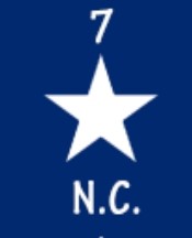 7th N.C. North Carolina Infantry Flags 52"x52" Cotton ANV White Letters