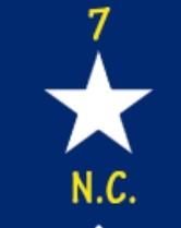 7th N.C. North Carolina Infantry Flags 52"x52" Cotton ANV White Letters