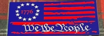 We The People 1776 Red & Blue Bumper Stickers Made in USA