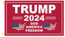 Trump 2024 God America Freedom 3'X5' Flag ROUGH TEX® 100D
