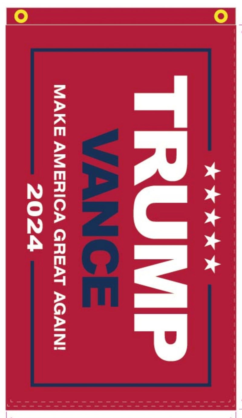 Trump Vance Make America Great Again! 2024 Red 4'x6' Flag ROUGH TEX® 100D Ships After 8/1/2024 USA Campaign Flags