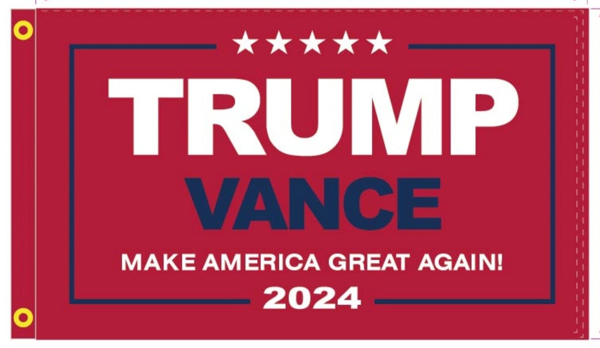 Trump Vance Make America Great Again! 2024 Red 3'X5' Flag ROUGH TEX® 1