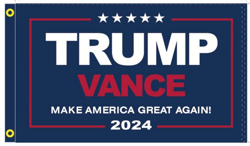 Trump Vance Make America Great Again 2024 Blue 3'X5' Double Sided Flag ROUGH TEX® 100D