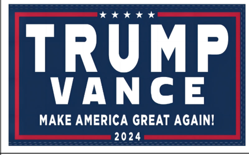 Trump Vance 2024 Blue Make America Great Again! '24 3x5 Flag Rough Tex 150D Nylon in Stock MAGA Nation