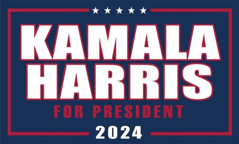 Kamala Harris For President 2024 8"x12" Stick Flag ROUGH TEX® 100D 20" Wooden Stick Democrat Party Candidate DNC