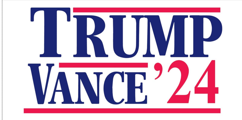 Trump Vance '24 White Bumper Sticker Make America Great America Made in USA Ships 8/17/2024