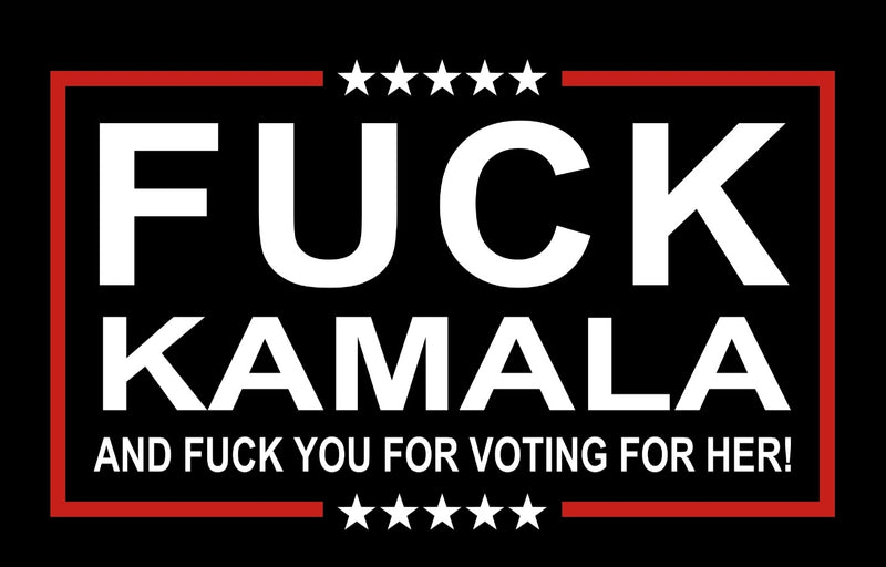 Fuck Kamala Black 2024 Flag 3x5