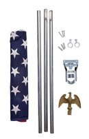 USA Basic Economy Printed or Preminum Embroidered Flag Home American USA Flagpole 6' Pole Kit Black Friday 2024
