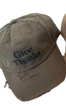 Give Thanks Weathered Embroidered Cap