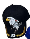 Native Pride Eagle USA Embroidered Cap