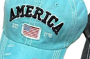 America USA Patch Est 1776 Washed Embroidered Cap