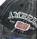 America USA Patch Est 1776 Washed Embroidered Cap