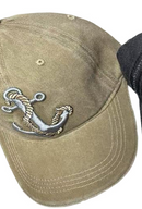 Anchor Washed Embroidered Cap