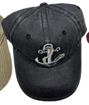 Anchor Washed Embroidered Cap