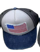 USA Patch Weathered Embroidered Cap