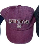 Route 66 Washed Embroidered Cap