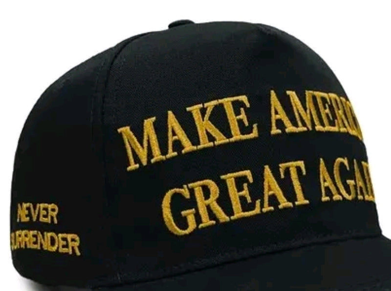 Trump Make America Great Again Dark MAGA Black & Gold Caps 12 Pack