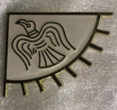 Viking Raven White Lapel Pin