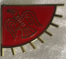 Viking Raven Red Lapel Pin