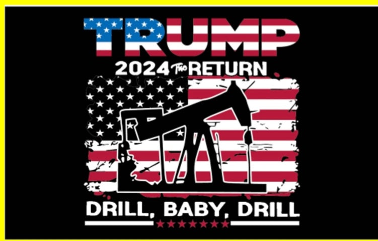 Trump USA the Return Drill Baby American Oil Flag 3x5 100D Collectors Item